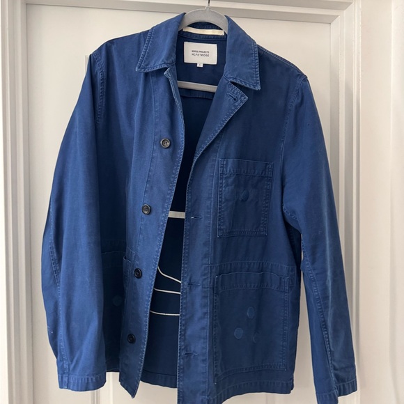 Norse Projects Blue Geoff McFetridge Edition Back Satin Mads Jacket size S - Picture 3 of 3